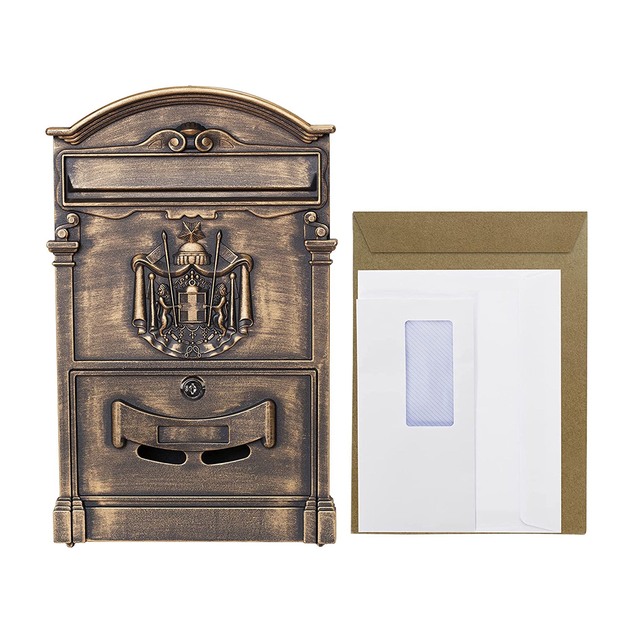 Cassetta Postale Stile Classico Alluminio Bronzo Arregui Residencia D-2151/B