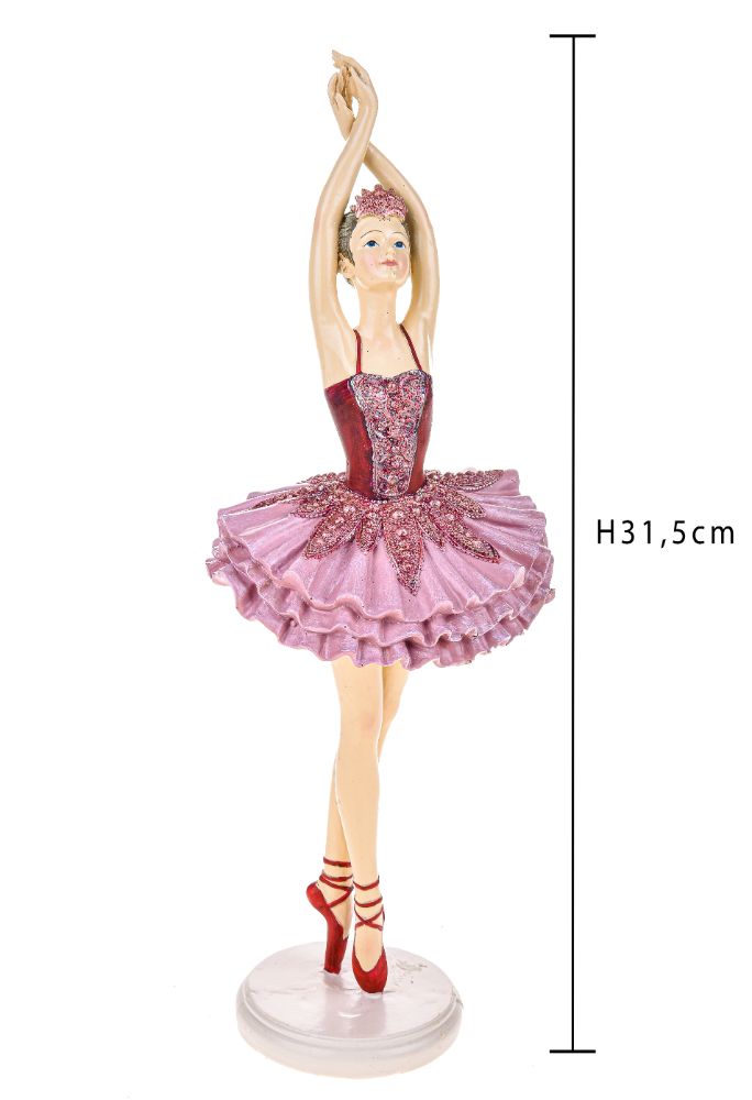 Statuina Ballerina su Punte 31,5 cm in Resina