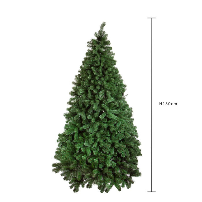 Albero di Natale Artificiale 180 cm 1139 Rami Abete Verde