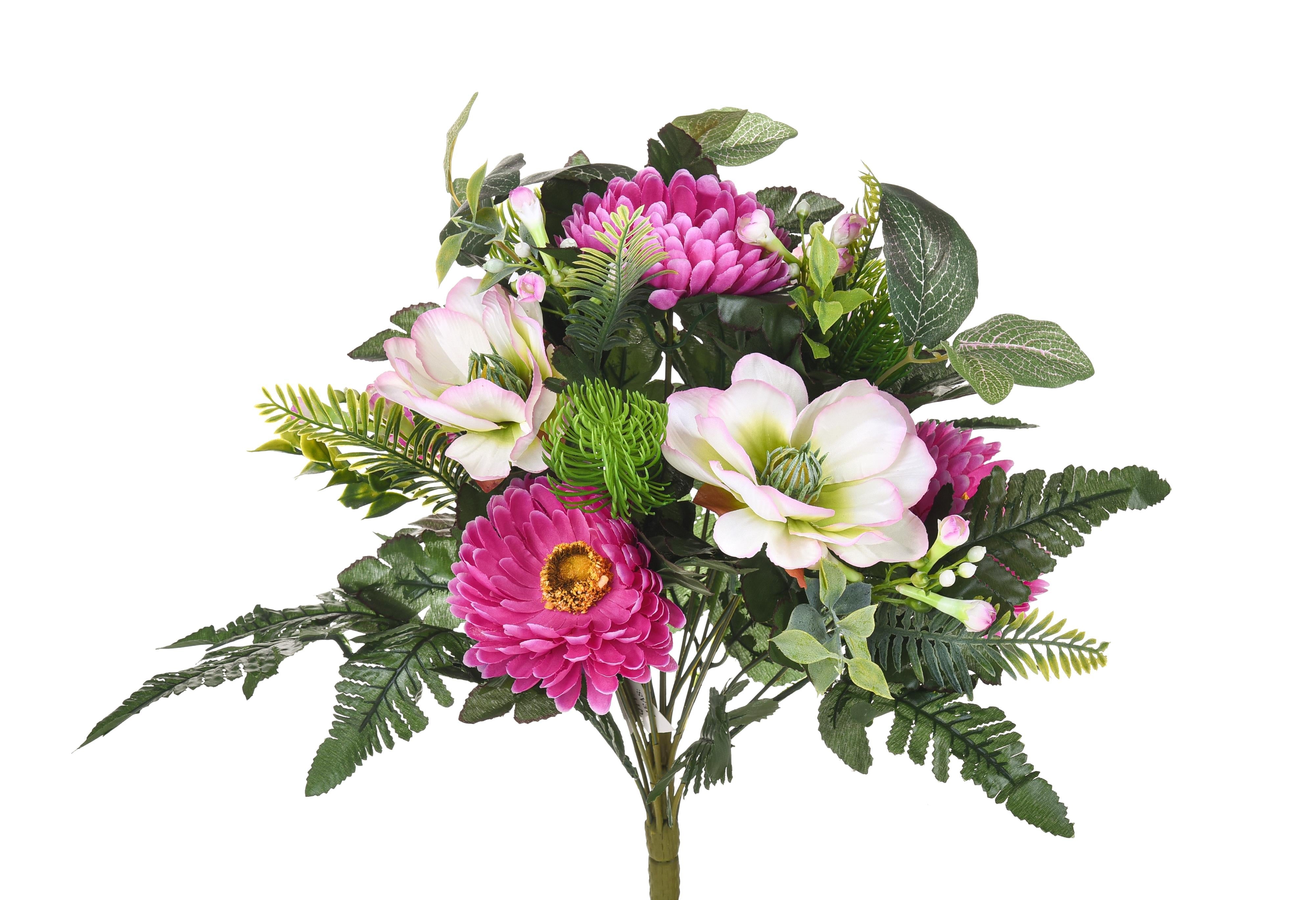 Set 2 Bouquet Artificiale con Magnolia Altezza 60 cm Rosa