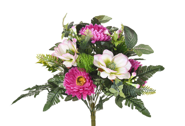 Set 2 Bouquet Artificiale con Magnolia Altezza 60 cm Rosa