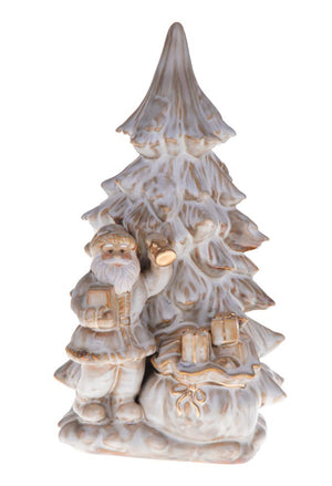 Statuina Babbo Natale 37,5 cm in Porcellana Bianco