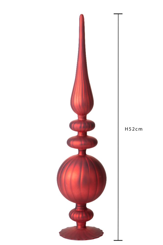 Decorazione Natalizia Topiary Sfere 52 cm in Vetro Rosso