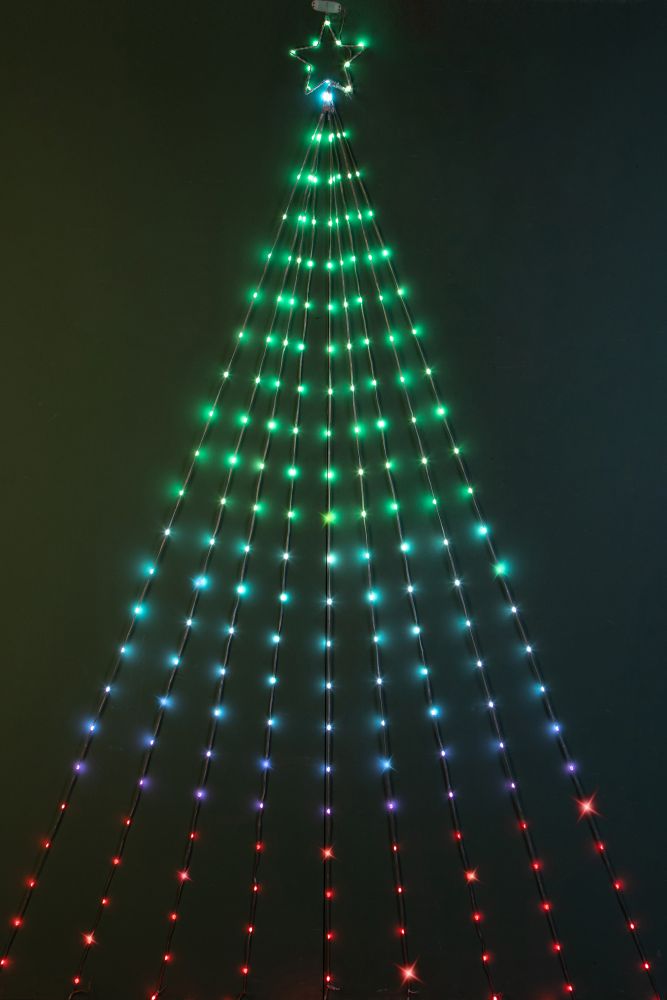 Albero di Natale Composizione Led 360 cm 32 Giochi di Luce da Esterno