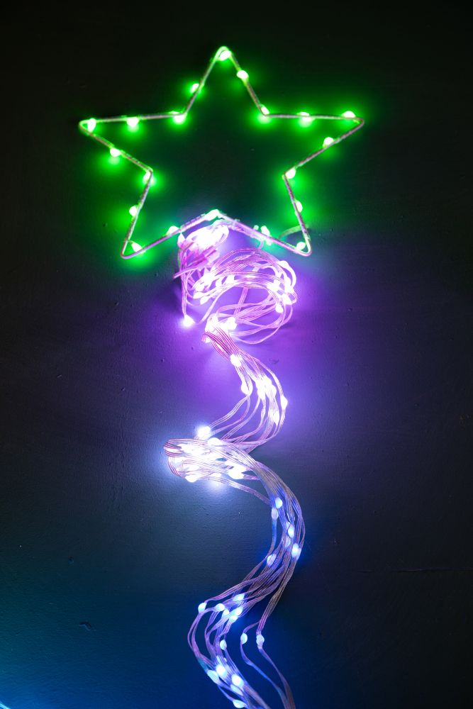 Albero di Natale Composizione Led 360 cm 32 Giochi di Luce da Esterno