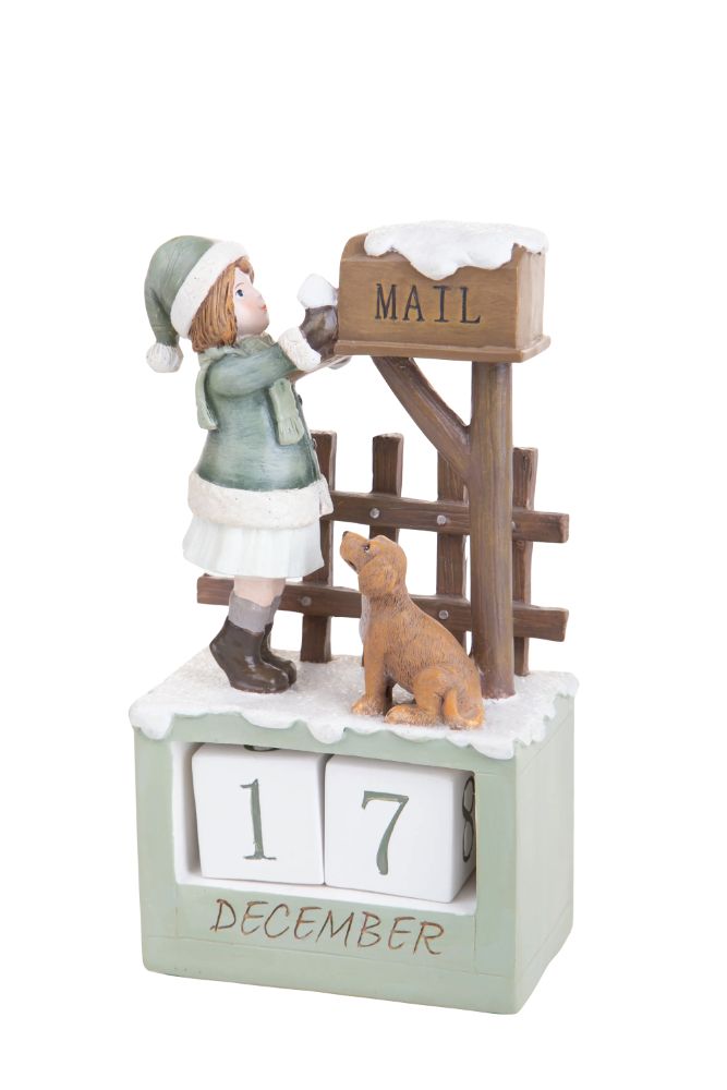 Statuina Calendario di Natale 22,5 cm in Resina