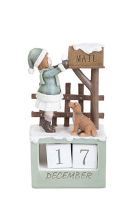 Statuina Calendario di Natale 22,5 cm in Resina