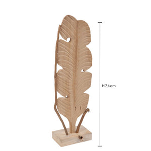 Foglia Decorativa Verticale 74 cm in Legno