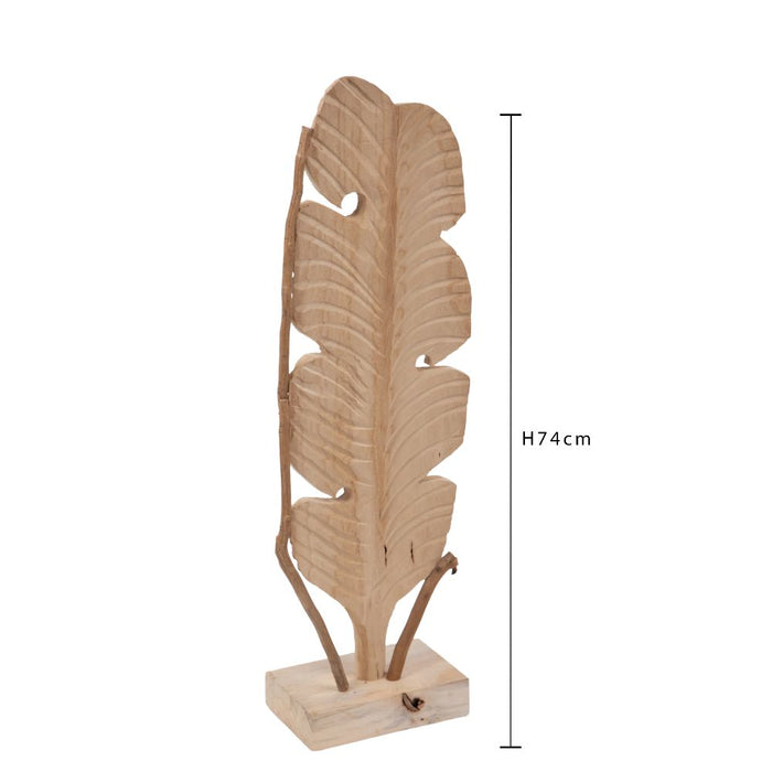 Foglia Decorativa Verticale 74 cm in Legno