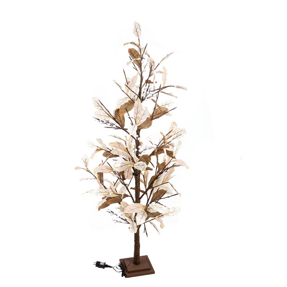 Mini Magnolia Decorativa con 114 Led 150 cm in Legno e Plastica