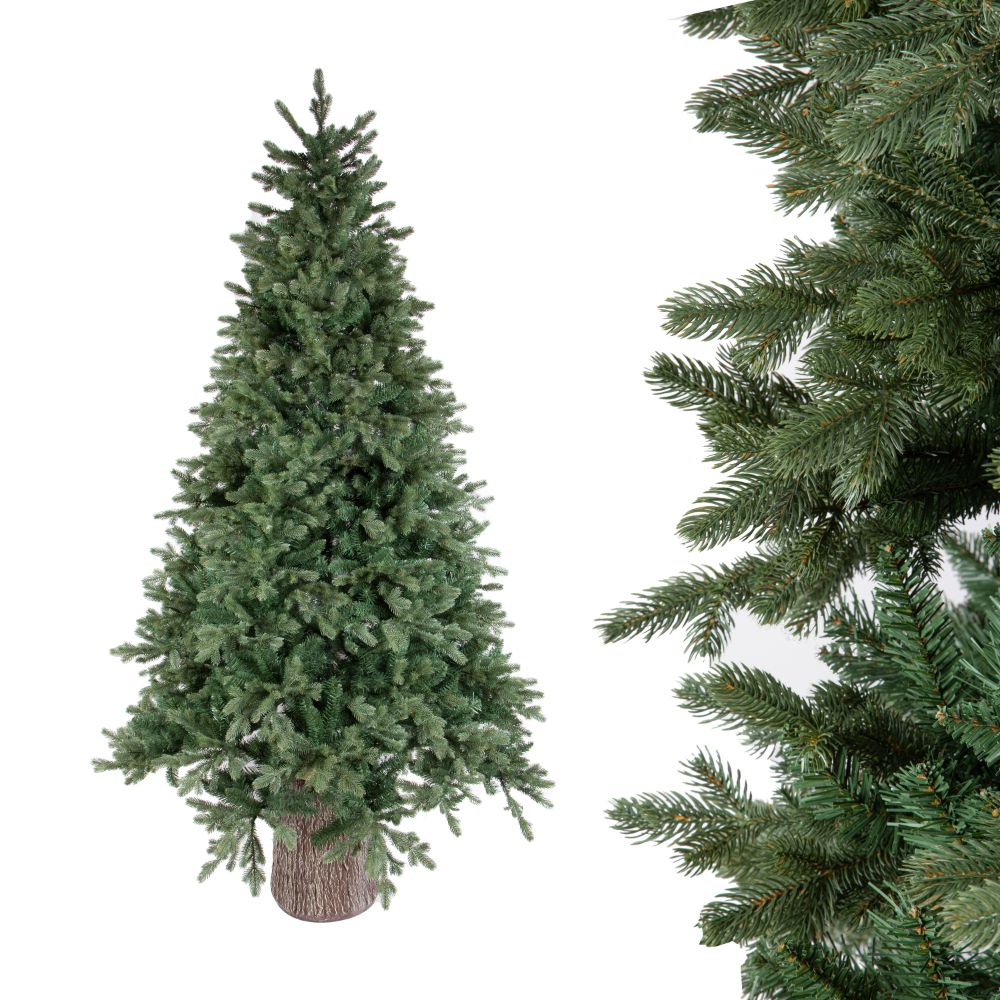 Albero di Natale Artificiale 215 cm 1038 Rami con Tronco Abete Verde