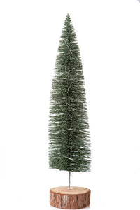 Mini Albero di Natale Decorativo con Glitter 40 cm 30 Led Abete Verde