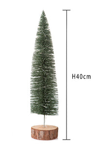 Mini Albero di Natale Decorativo con Glitter 40 cm 30 Led Abete Verde