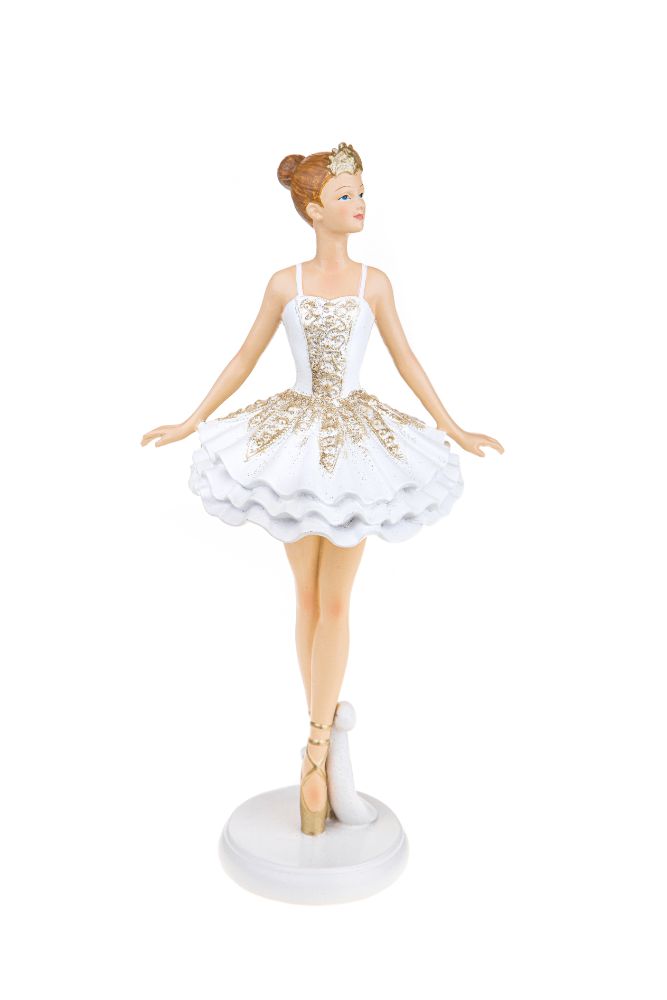 Statuina Ballerina su Punte 21,5 cm in Resina