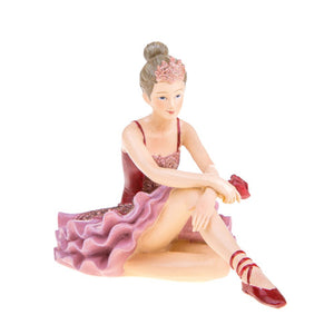 Statuina Ballerina Seduta 12 cm in Resina