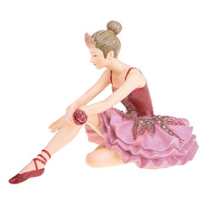 Statuina Ballerina Seduta 12 cm in Resina