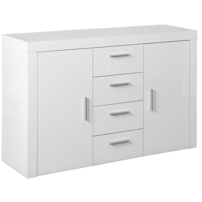 mobile 2ante+4cassetti laccato bianco 134x40x86 cod:ferx.8021