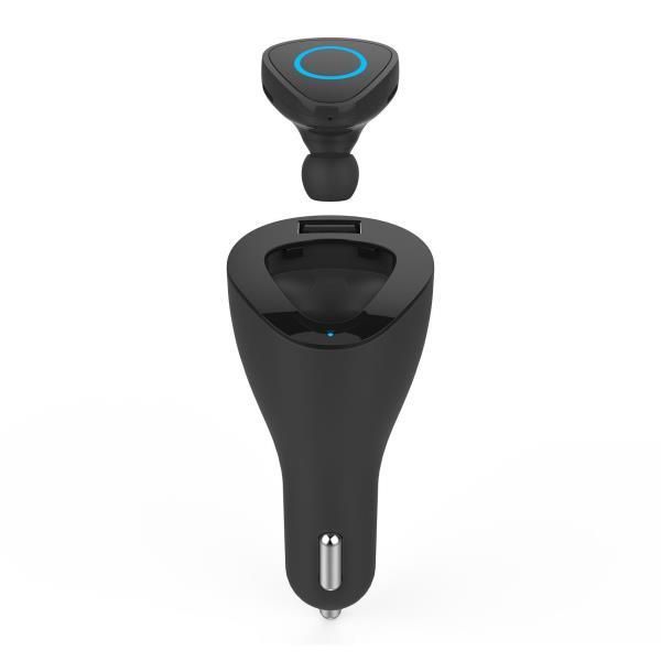 Bluetooth headset+car charger black - BHDUOBK