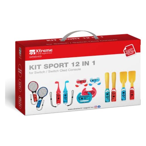 Set videogioco xtreme videogames 95649 switch kit sport 12in1 new edit