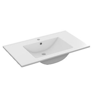 Composizione mobile bagno sospeso legno completo di Lavabo in ceramica e specchio Cotton Clint