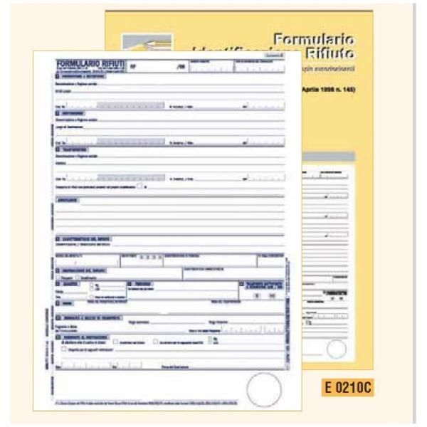 Cf10blocco form.ident.rifiuti 25x4r - 0210C