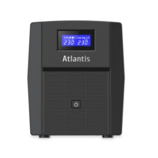 Ups atlantis a03-hp1503 1200va (720w) sinewave line interactive 2x12v-7ah display lcd e led stato ups usb-hid 3xiec 2xschuko