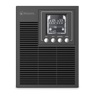 Ups atlantis a03-op1002xln server online 1000va (700w) tower doppia batteria usb/epo/rs232 1xiec 2xschuko lcd