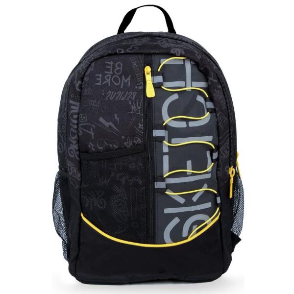 3 zip backpack black - SK22002