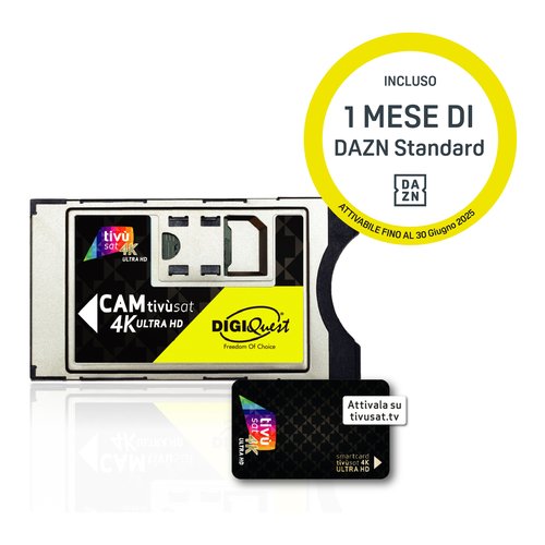 Modulo cam digiquest dazn 4k tivusat uhd