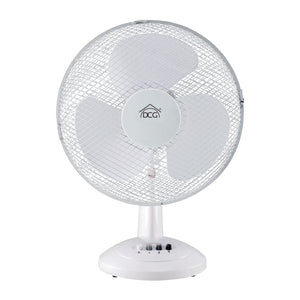 Ventilatore Da Tavolo Oscillante Diametro 40cm Colore Bianco DCG VE9040