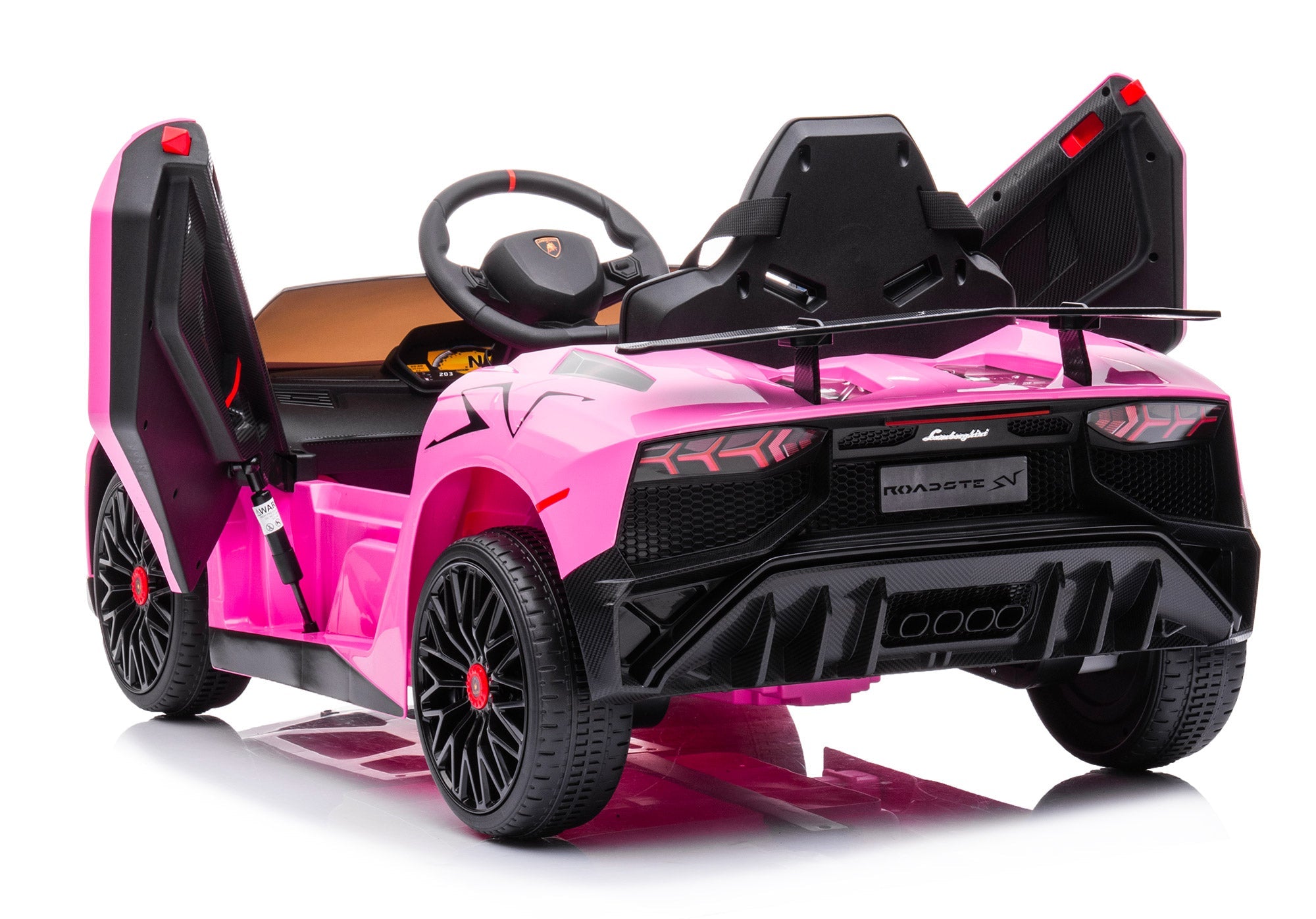 Macchina Elettrica per Bambini 12V con Licenza Lamborghini Aventador Rosa