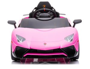 Macchina Elettrica per Bambini 12V con Licenza Lamborghini Aventador Rosa