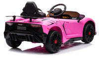 Macchina Elettrica per Bambini 12V con Licenza Lamborghini Aventador Rosa