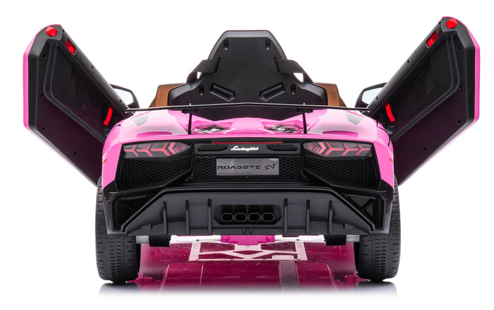 Macchina Elettrica per Bambini 12V con Licenza Lamborghini Aventador Rosa