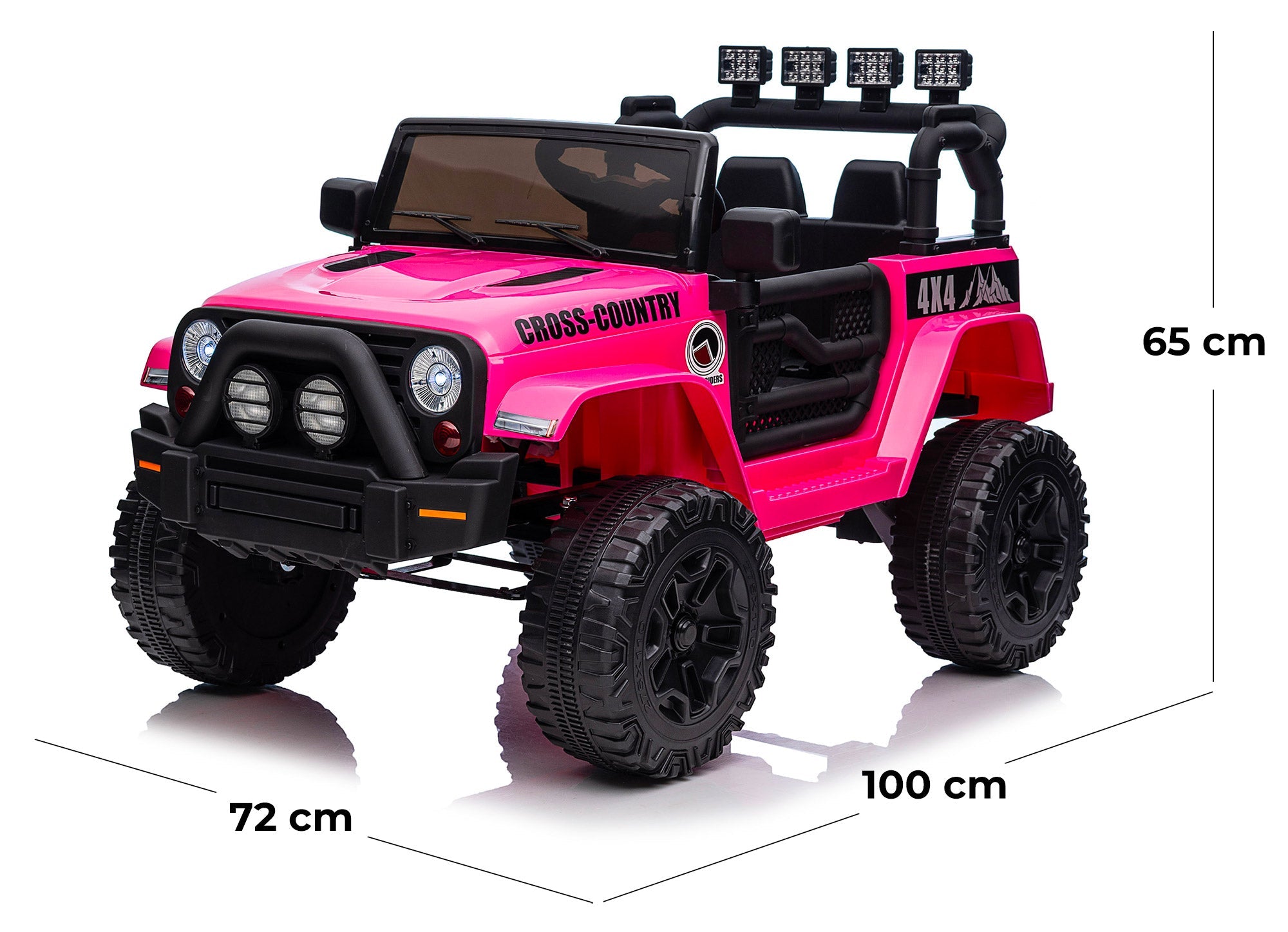 Macchina Elettrica per Bambini 12V Fuoristrada Rosa