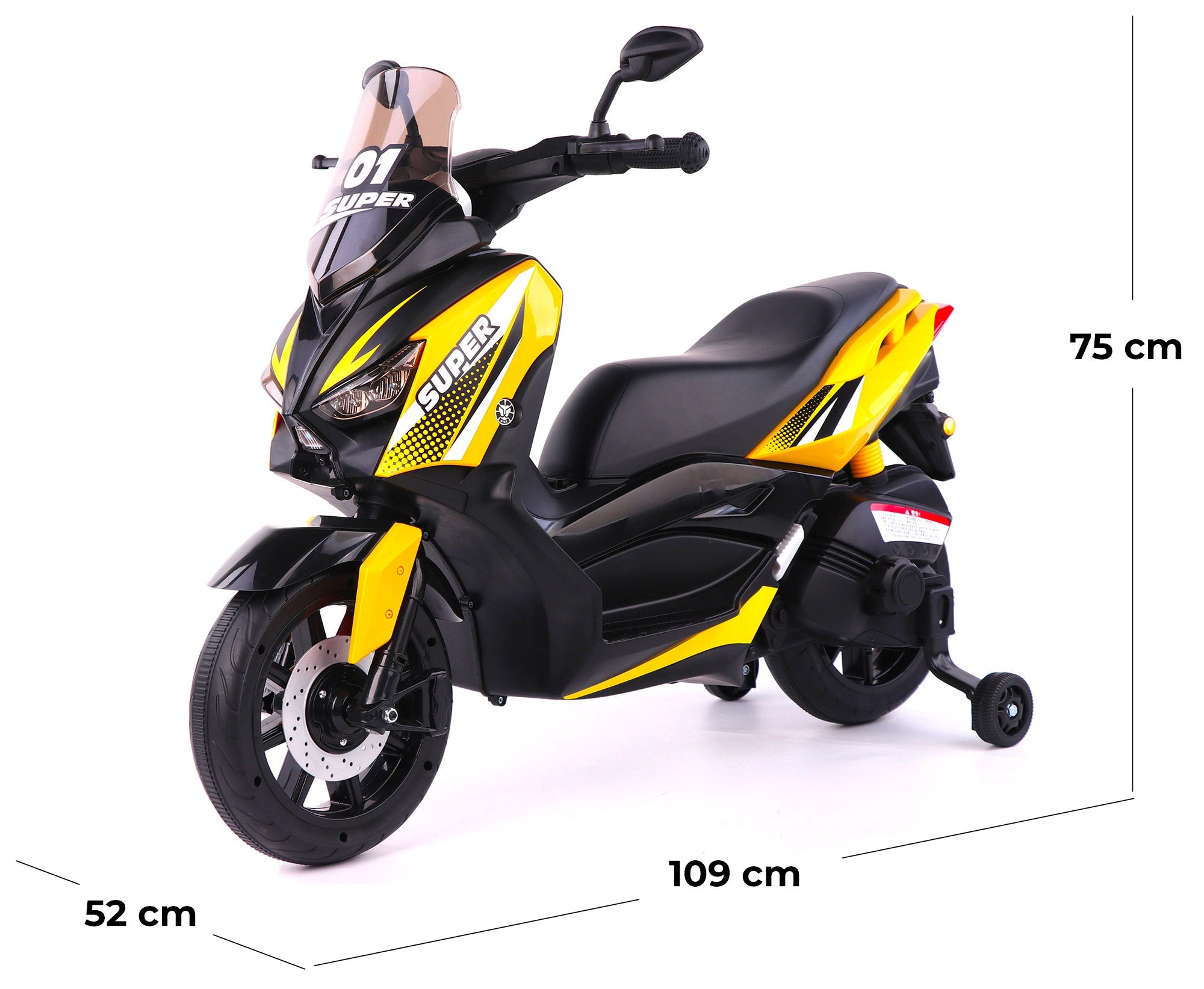 Moto Elettrica per Bambini 6V Super Gialla