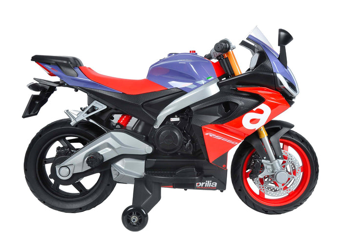 Moto Elettrica per Bambini 12V con Licenza Aprilia RS660 Viola