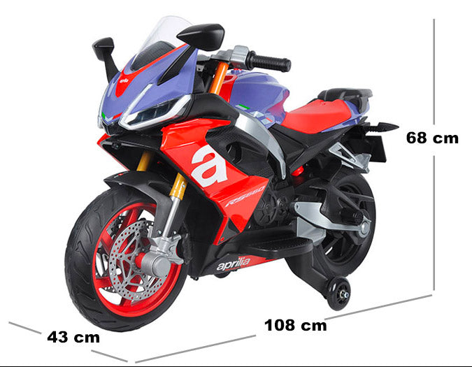 Moto Elettrica per Bambini 12V con Licenza Aprilia RS660 Viola