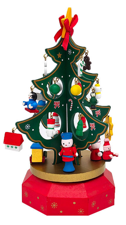 Carillon Natalizio a Molla H19 cm con Albero di Natale