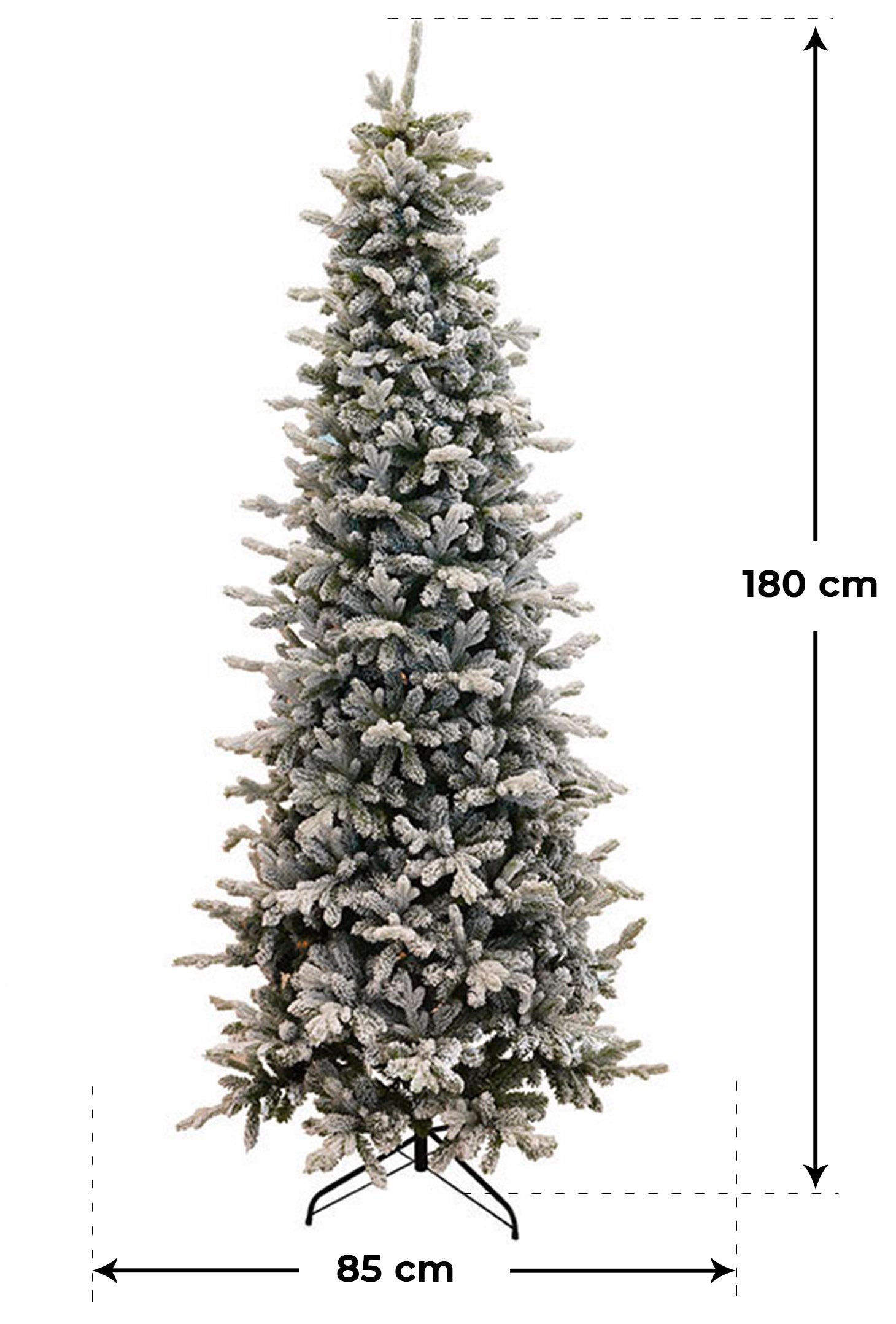 Albero di Natale Artificiale Innevato 210 cm 72 Rami Pino Silvestre Verde