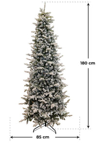 Albero di Natale Artificiale Innevato 210 cm 72 Rami Pino Silvestre Verde