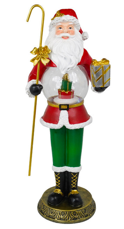 Babbo Natale Carillon H45 cm in Resina con Musica e Luci