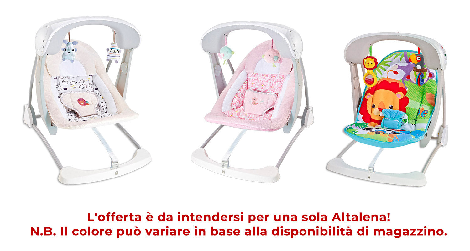 Altalena dondolo oscillante con Musica per Bambini 65x63x49 cm in Acciaio e Poliestere Baby Dreams