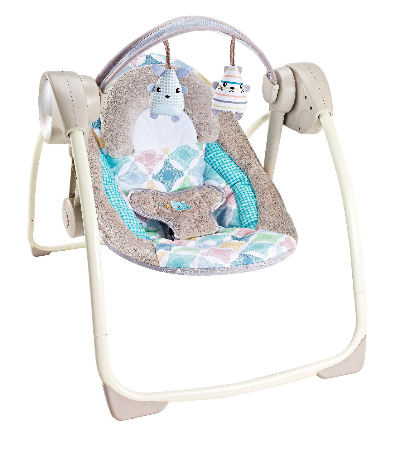 Altalena dondolo oscillante con Musica per Bambini 69x70x56 cm in Acciaio e Poliestere Baby Puppy