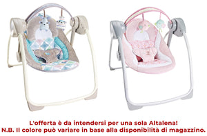 Altalena dondolo oscillante con Musica per Bambini 69x70x56 cm in Acciaio e Poliestere Baby Puppy