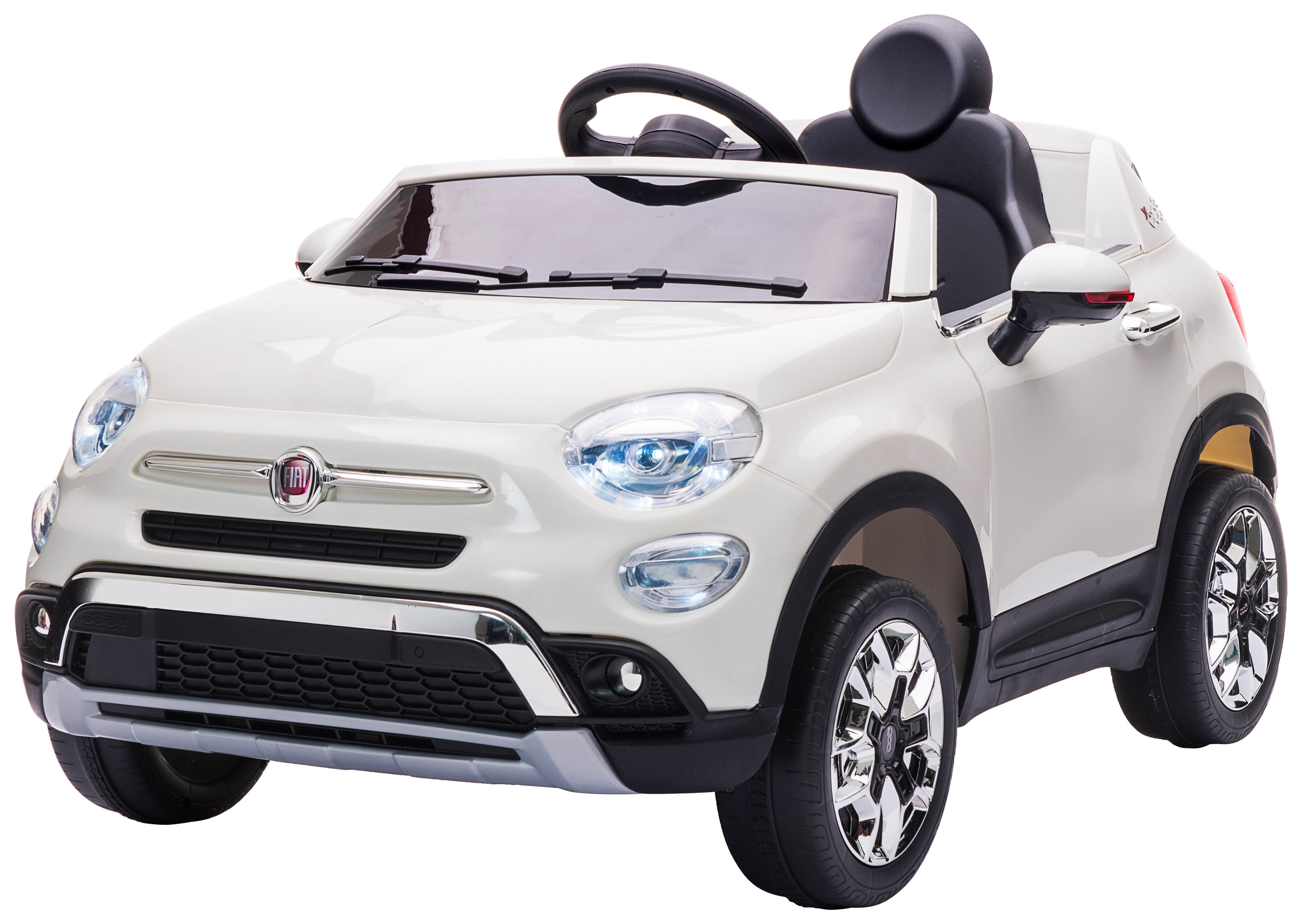 Macchina Elettrica per Bambini 12V con Licenza Fiat 500X Bianca