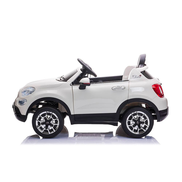 Macchina Elettrica per Bambini 12V con Licenza Fiat 500X Bianca