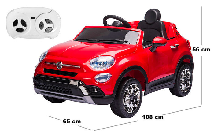 Macchina Elettrica per Bambini 12V con Licenza Fiat 500X Rossa