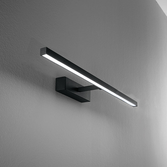 Applique In Metallo Moderna Riga Nero Led Piccola