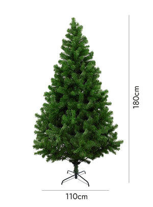 Albero di Natale Riccardo, Albero artificiale extra folto, Albero effetto reale in PVC, 723 rami, Altezza cm 180